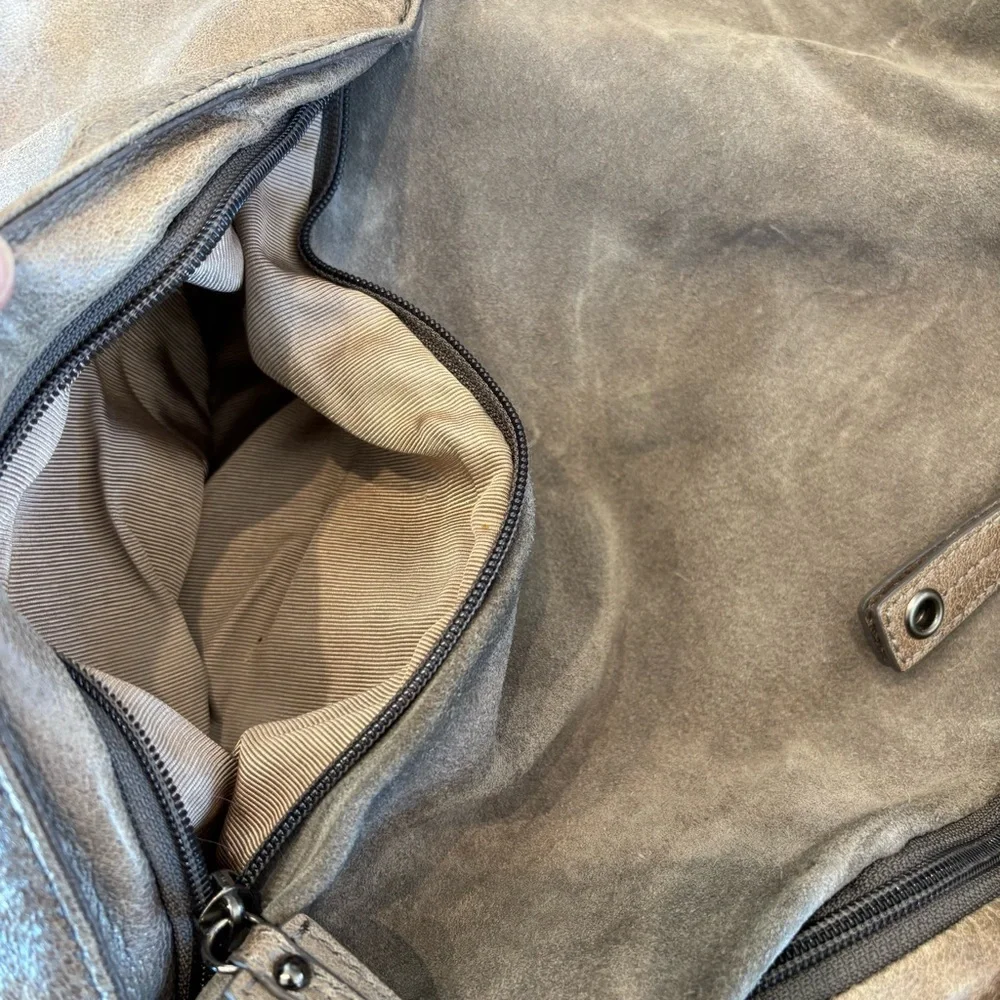 BCBGMaxAzria Tan Leather Hobo Bag - Picture 8 of 14
